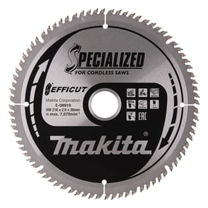 MAKITA Sikrelsagblad Tre Efficut T.C.T - 216x30mm 80T